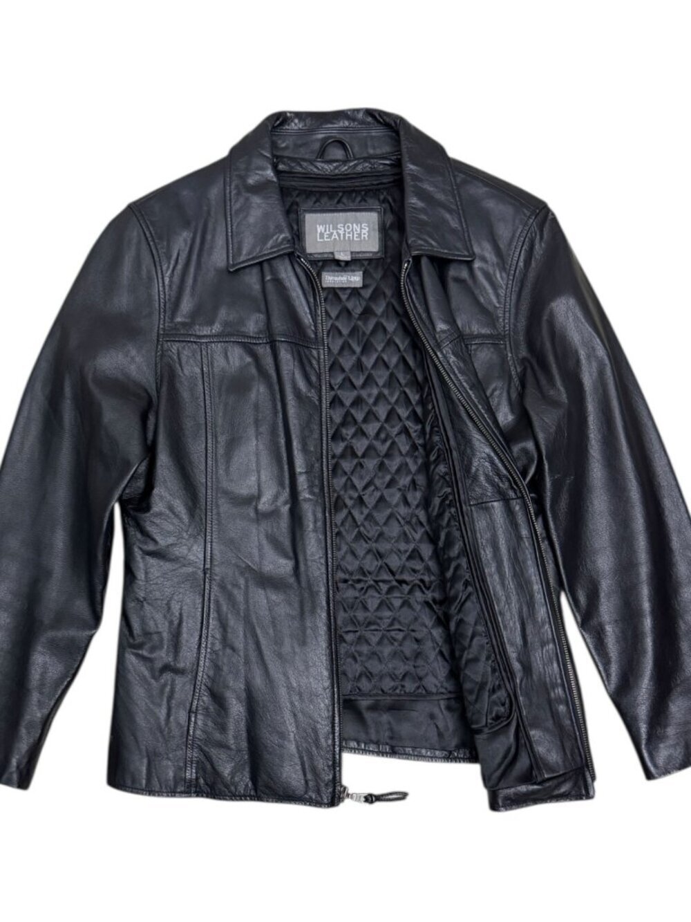 WILSONS LEATHER Lined Genuine Leather Bomber Winter Jacket Coat Womens Large
